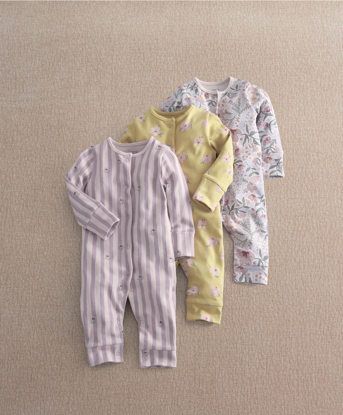 Creative Floral Rompers (Pack of 3)