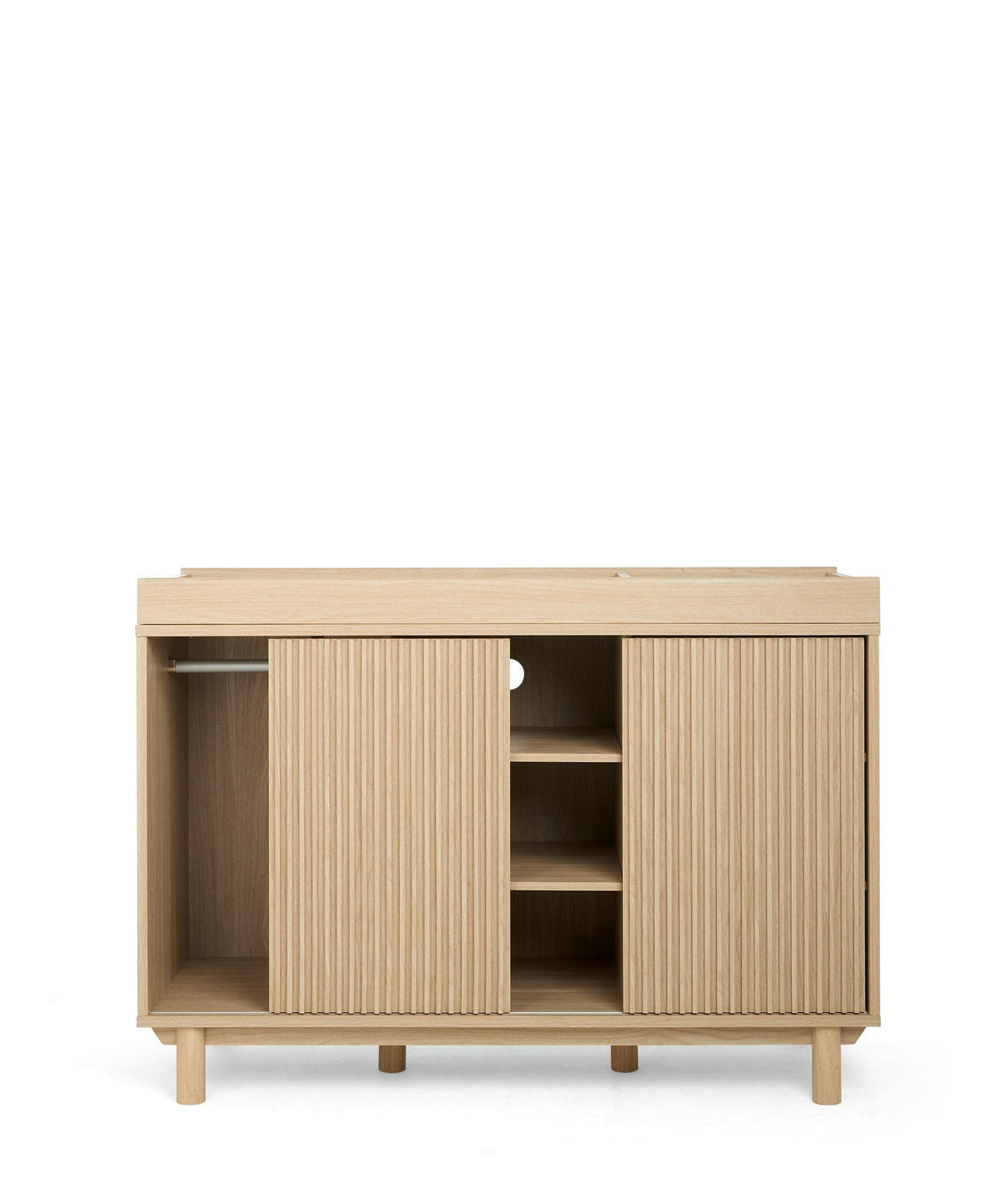 Oska 3 Piece Cotbed Range With Wide Dresser Changer & Wardrobe - Oak