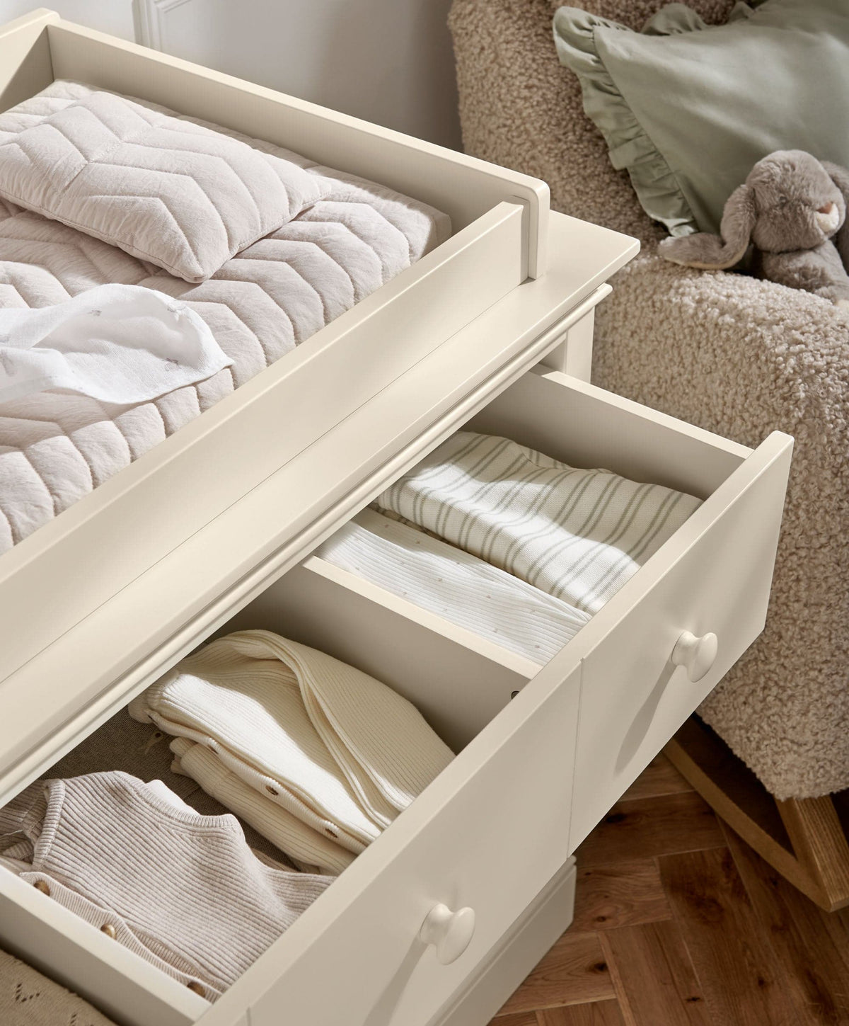 Oxford 3 Drawer Dresser & Baby Changing Unit - Cashmere