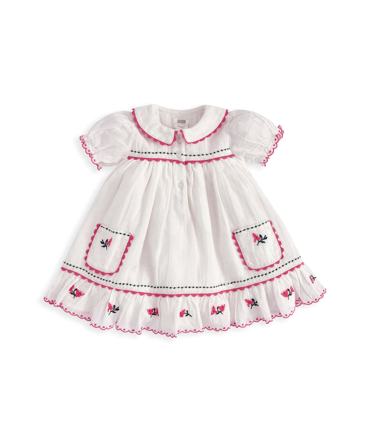 Collared Embroidered Dress