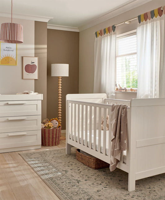 Atlas 2 Piece Cotbed Set with Dresser Changer - Warm Beige