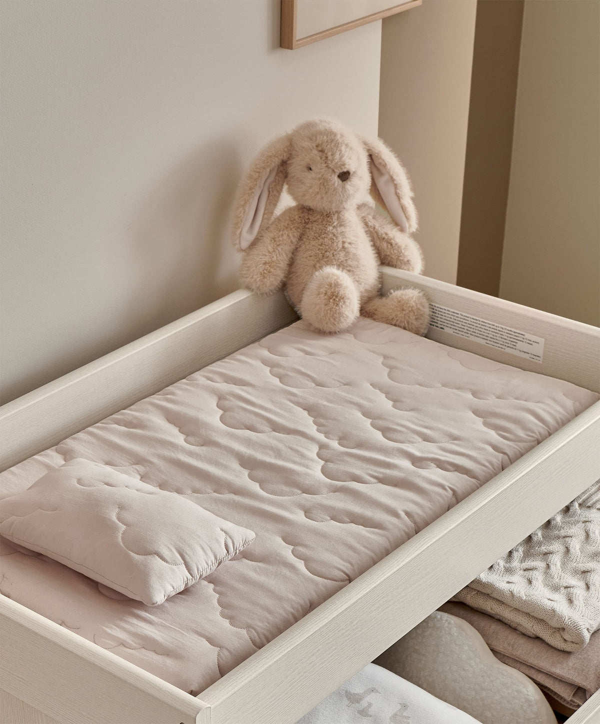 Atlas 2 Piece Cotbed Set with Dresser Changer - Warm Beige