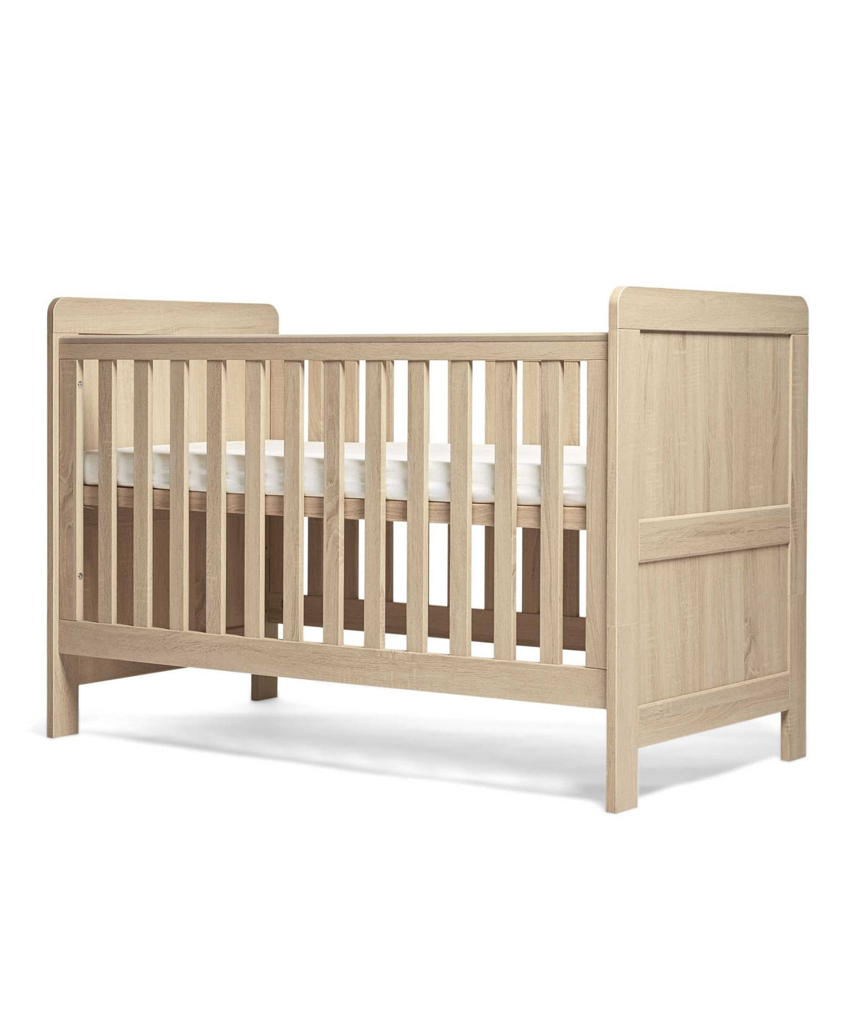 Atlas Nursery Bundle with Lua Bedside Crib (6 Piece) – Light Oak