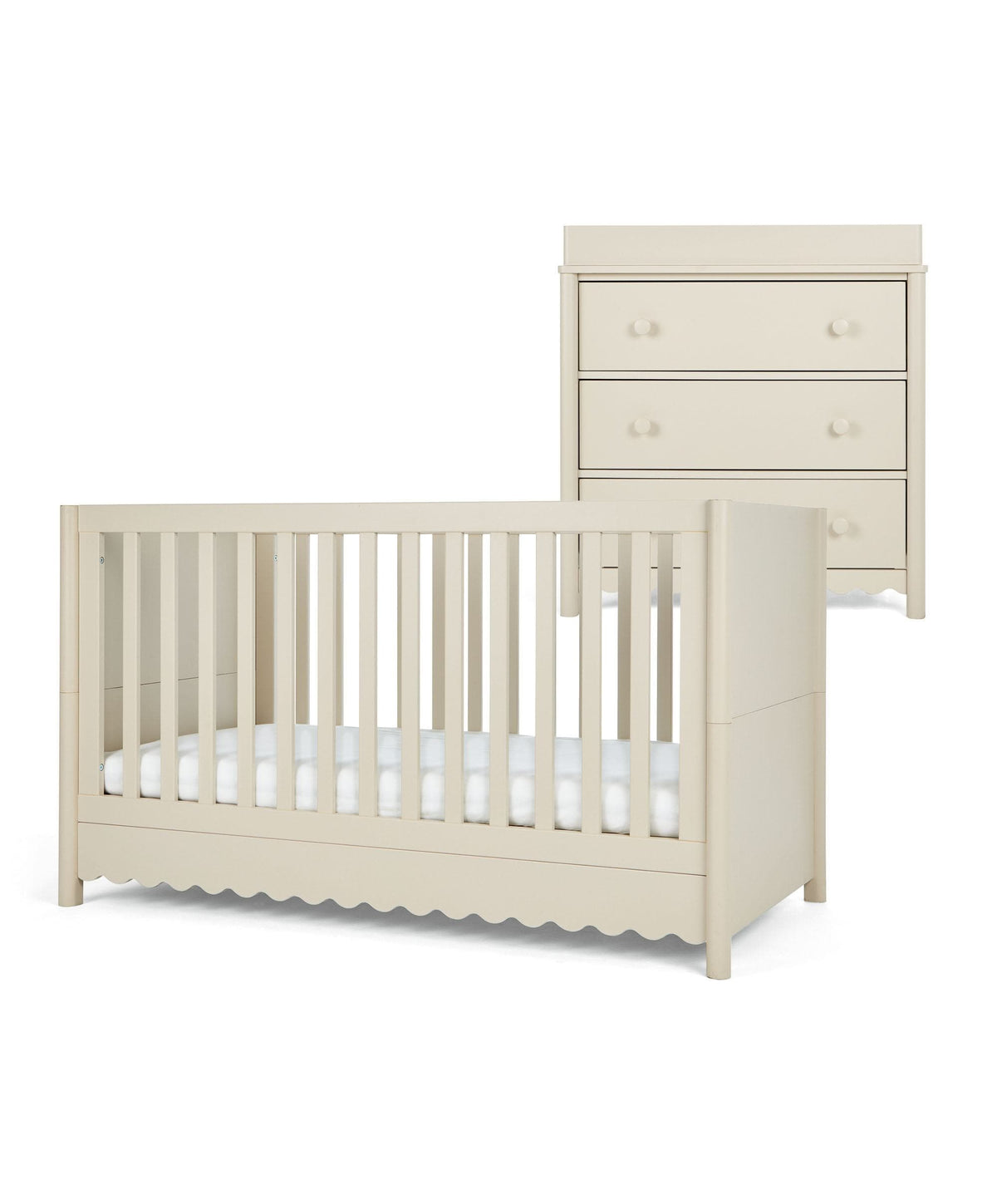 Eryn 2 Piece Cotbed Set with Dresser Changer - Cashmere