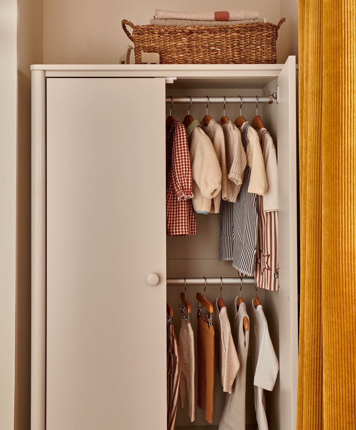 Eryn 3 Piece Cotbed Range with Dresser Changer & Wardrobe - Cashmere