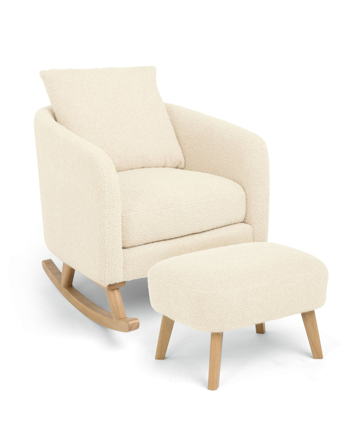 Harwell 3 Piece Cotbed Range with Alma Nursing Chair & Stool - Cashmere/Off White Boucle