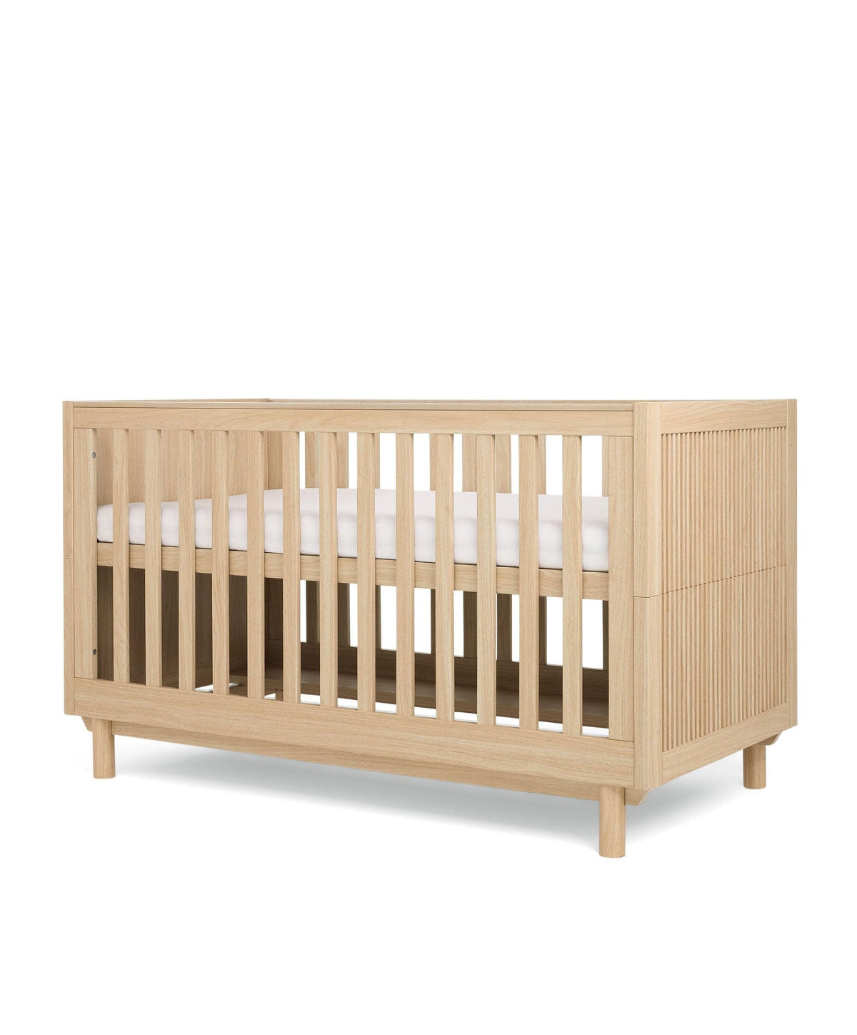 Oska Cotbed & Luxury Hybrid Twin Cotbed Mattress Bundle - Oak