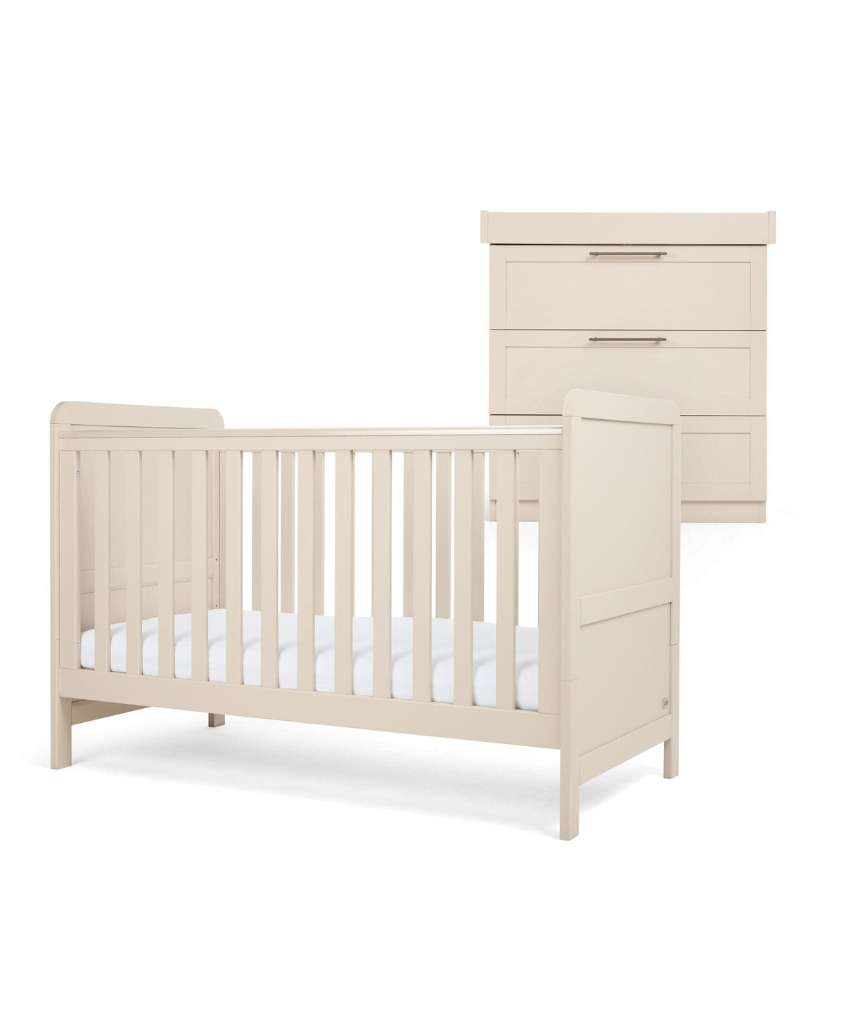 Walton 2 Piece Cotbed Set with Dresser Changer - Cashmere
