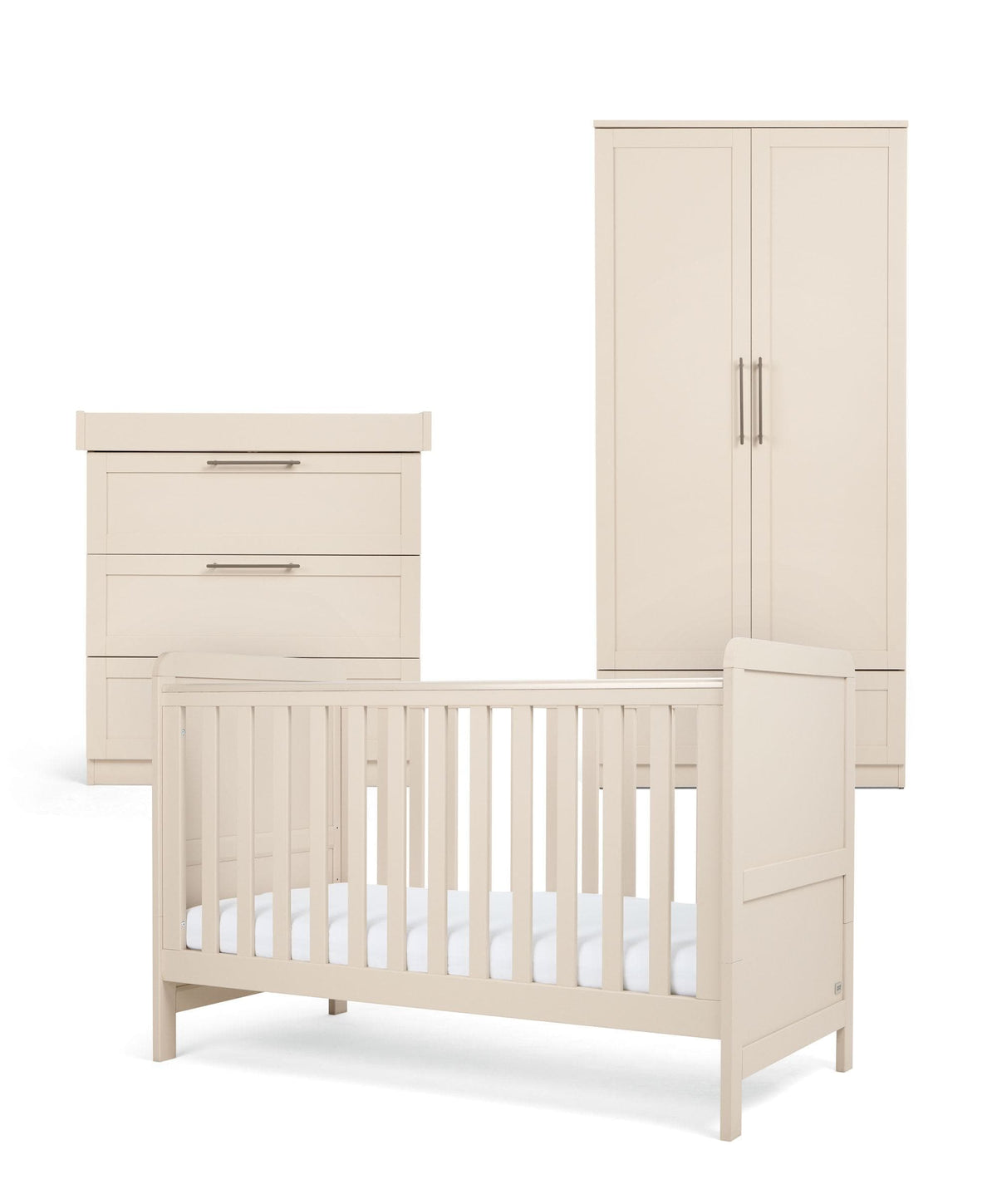 Walton 3 Piece Range with Dresser Changer & Wardrobe - Cashmere