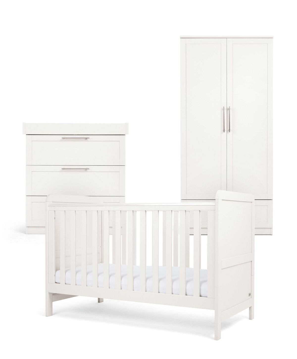 Walton 3 Piece Range with Dresser Changer & Wardrobe - White