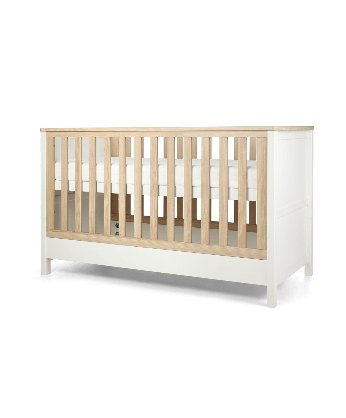 Harwell Nursery Bundle with Lua 2 Bedside Crib (6 Piece) – Thyme/White