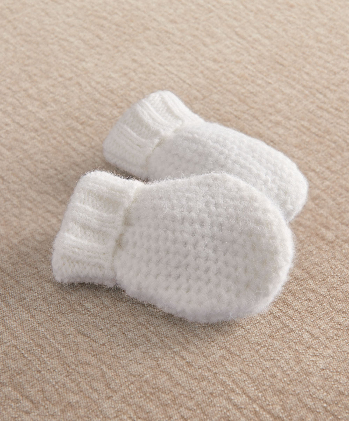 White Knitted Hats & Mitts