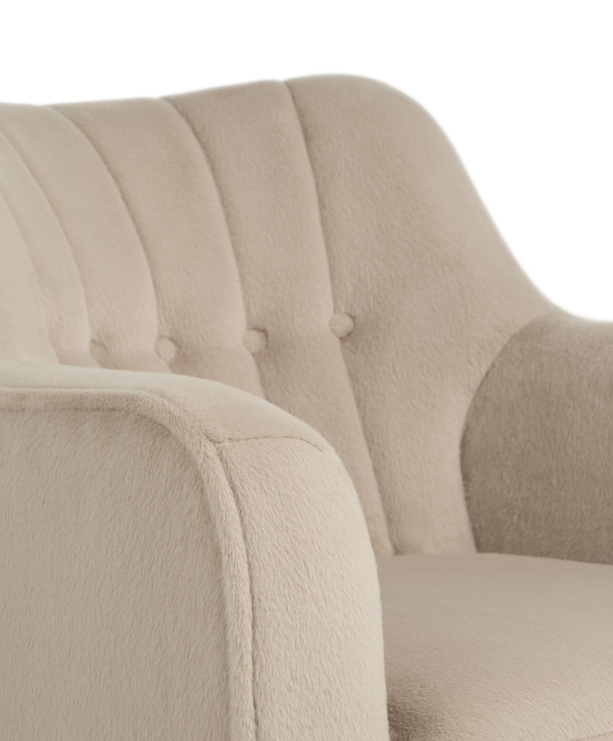 Hilson Nursing Chair & Footstool Set - Almond Sherpa