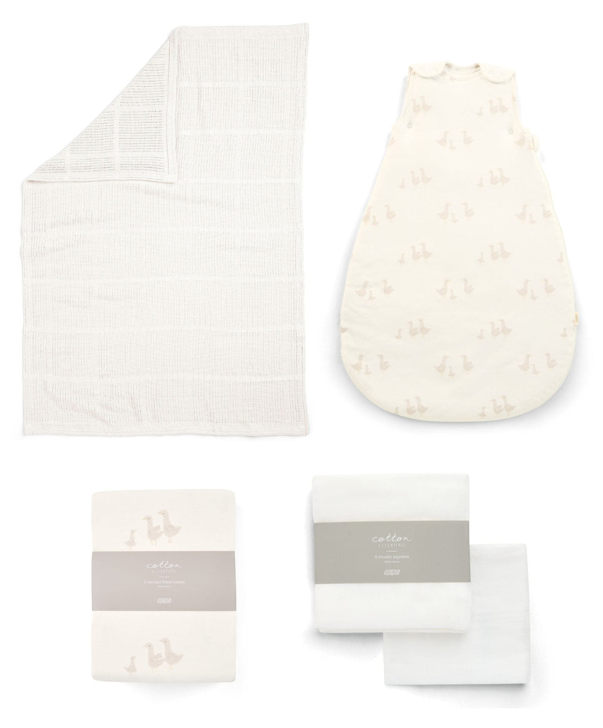 Nursery Bundle With Dreampod Sleep Bag & Blanket (4 piece) - Waddle Duck