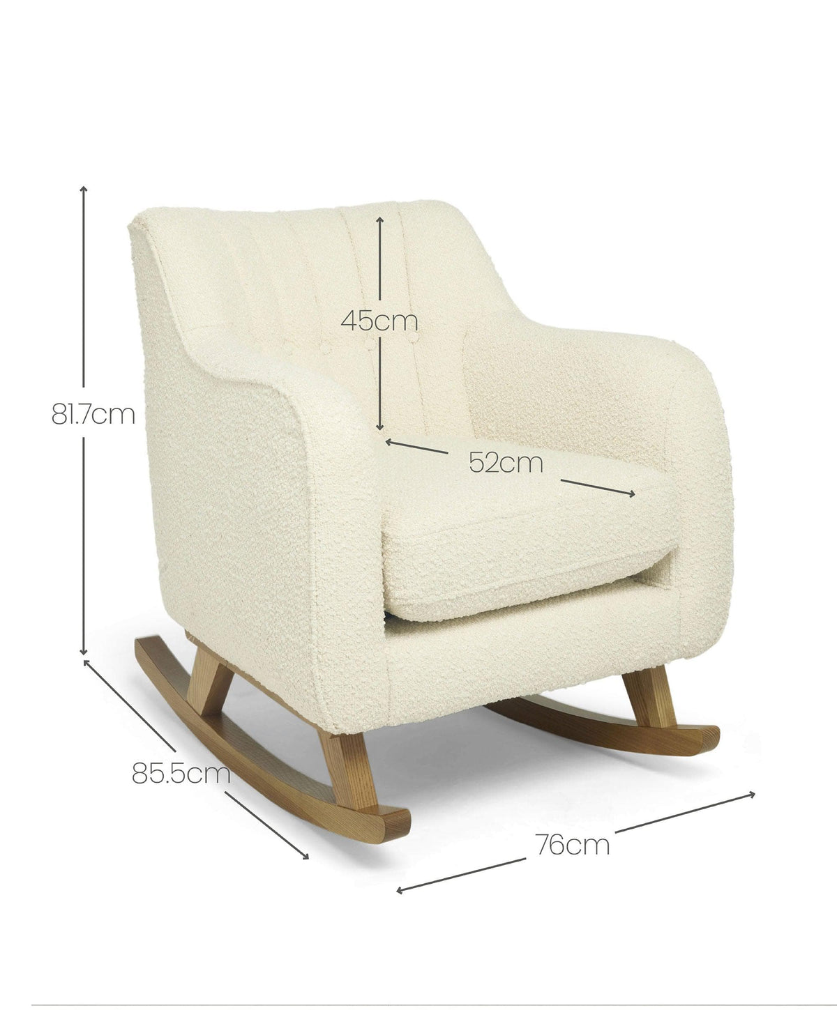 Hilston Nursing Chair - Oyster Chenille Boucle