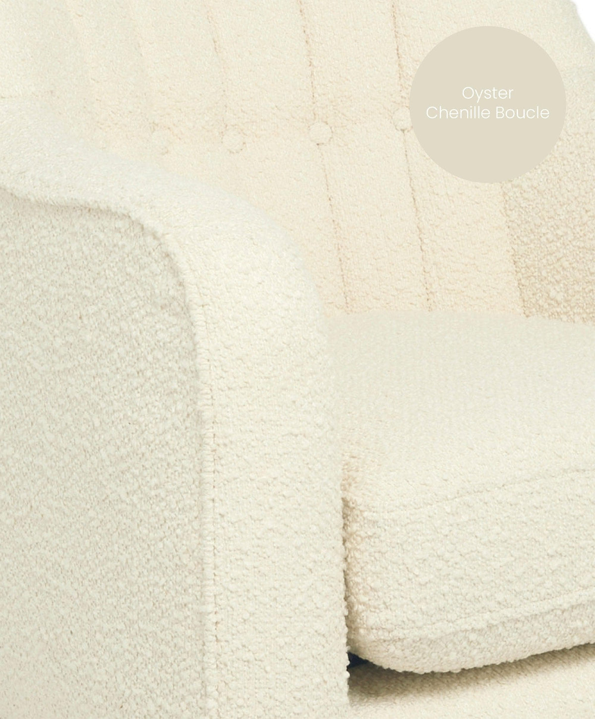 Hilston Nursing Chair - Oyster Chenille Boucle