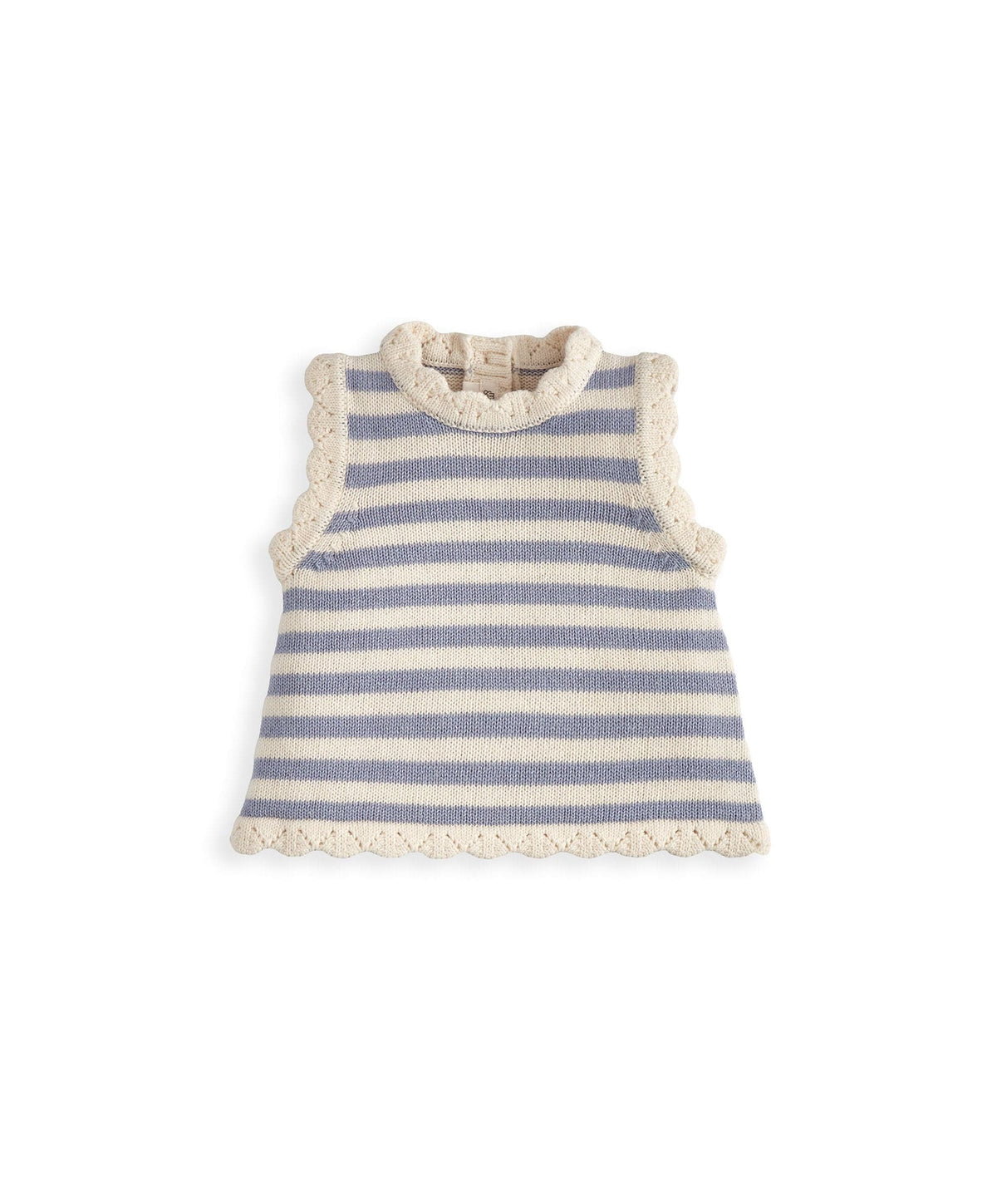 Blue Striped Knitted Top & Shorts