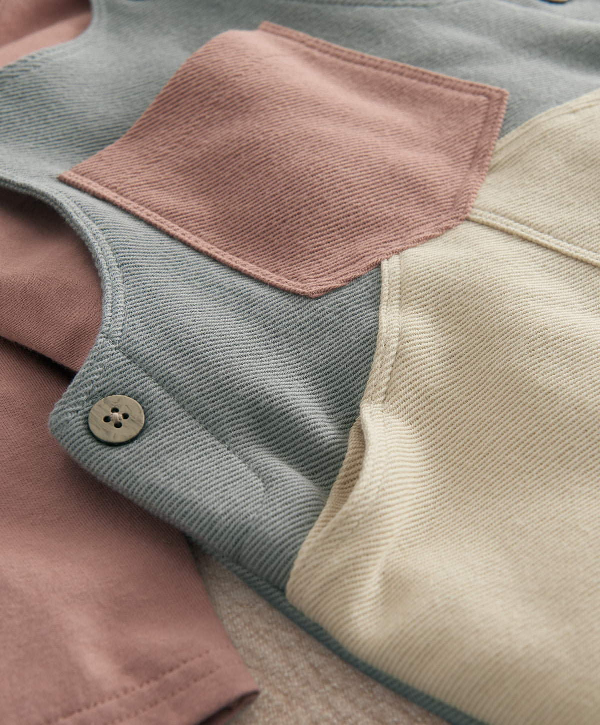 Colour Block Dungaree Outfit Set
