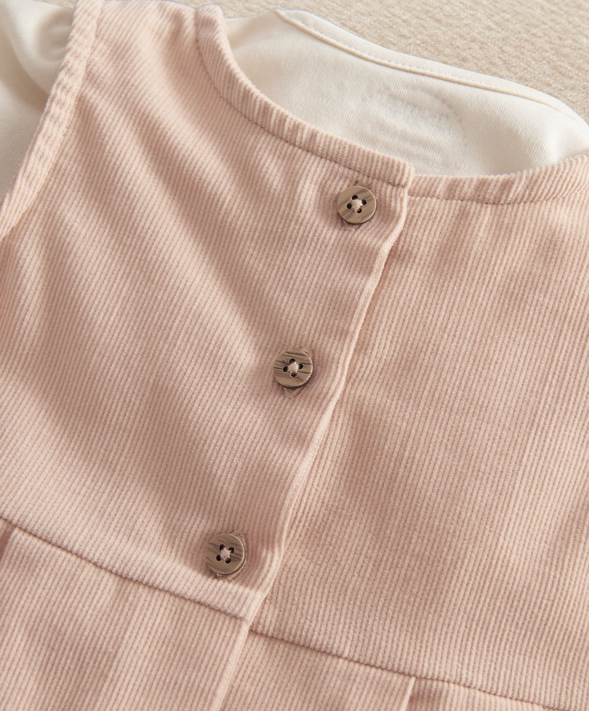 Corduroy Embroidered Romper Set