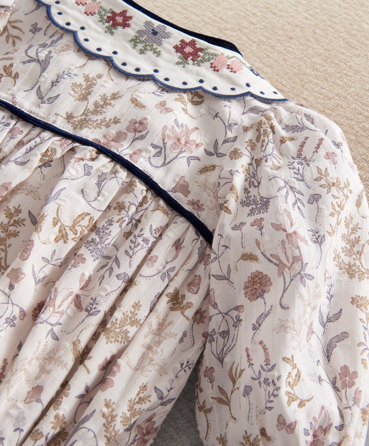 Floral Romper & Tights