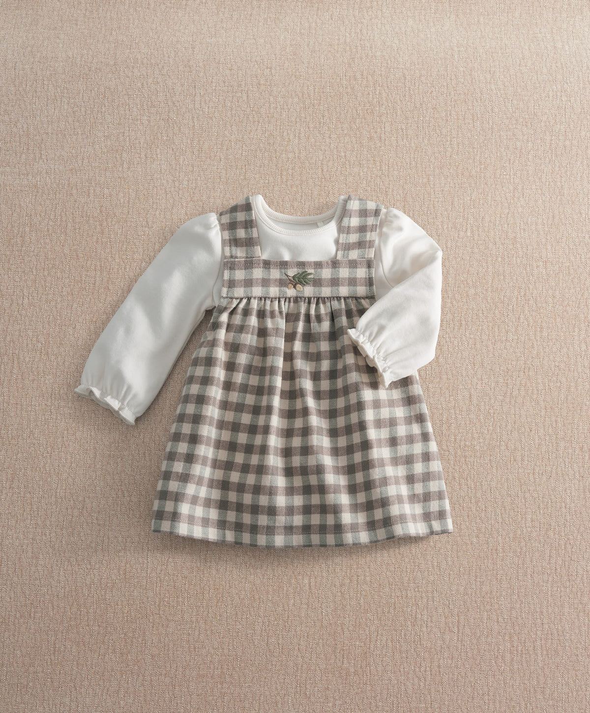 Gingham Dress & Bodysuit Set