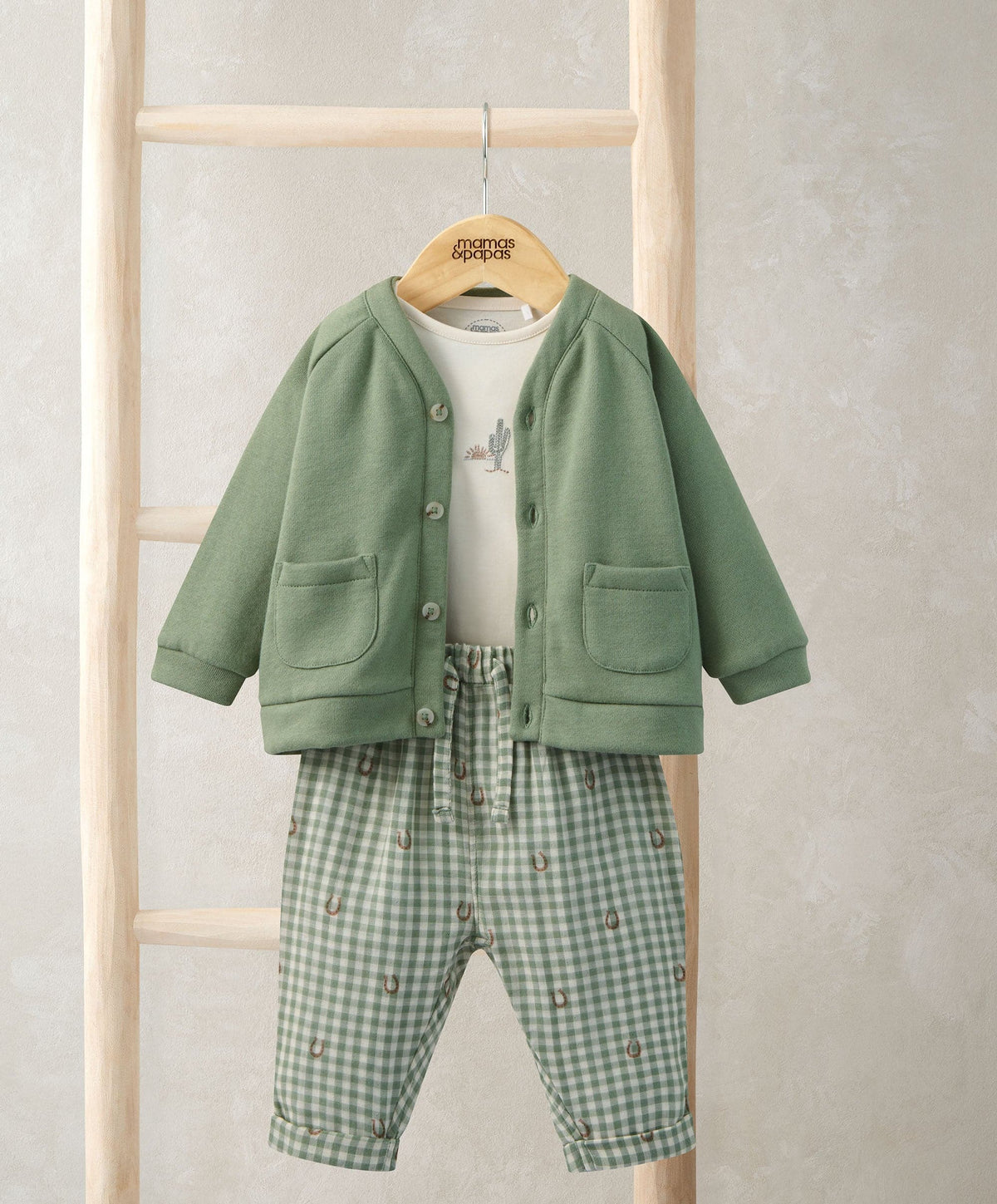 Gingham Jacket, Trousers & Bodysuit Set