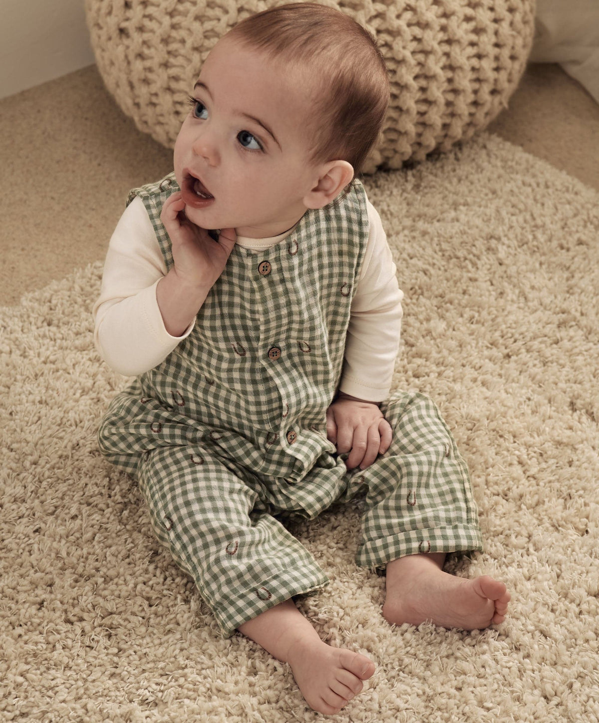 Gingham Romper and Bodysuit