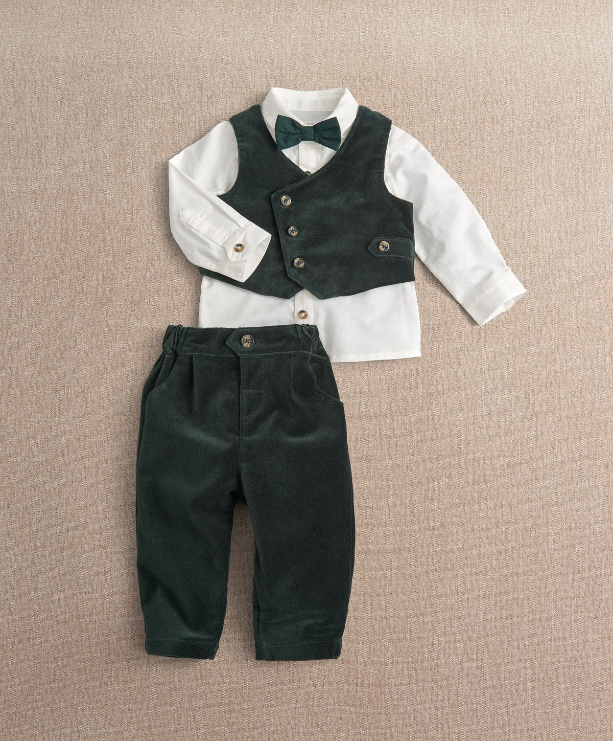 Green Velvet Suit ( Pack of 4)