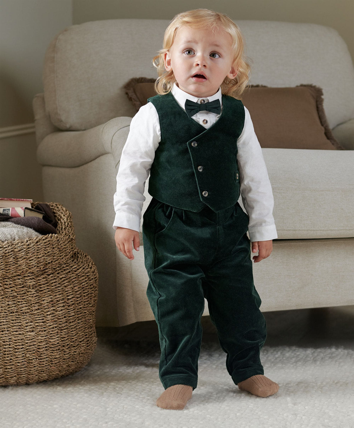 Green Velvet Suit ( Pack of 4)