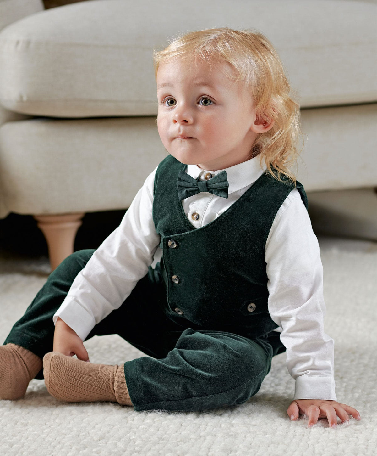 Green Velvet Suit ( Pack of 4)