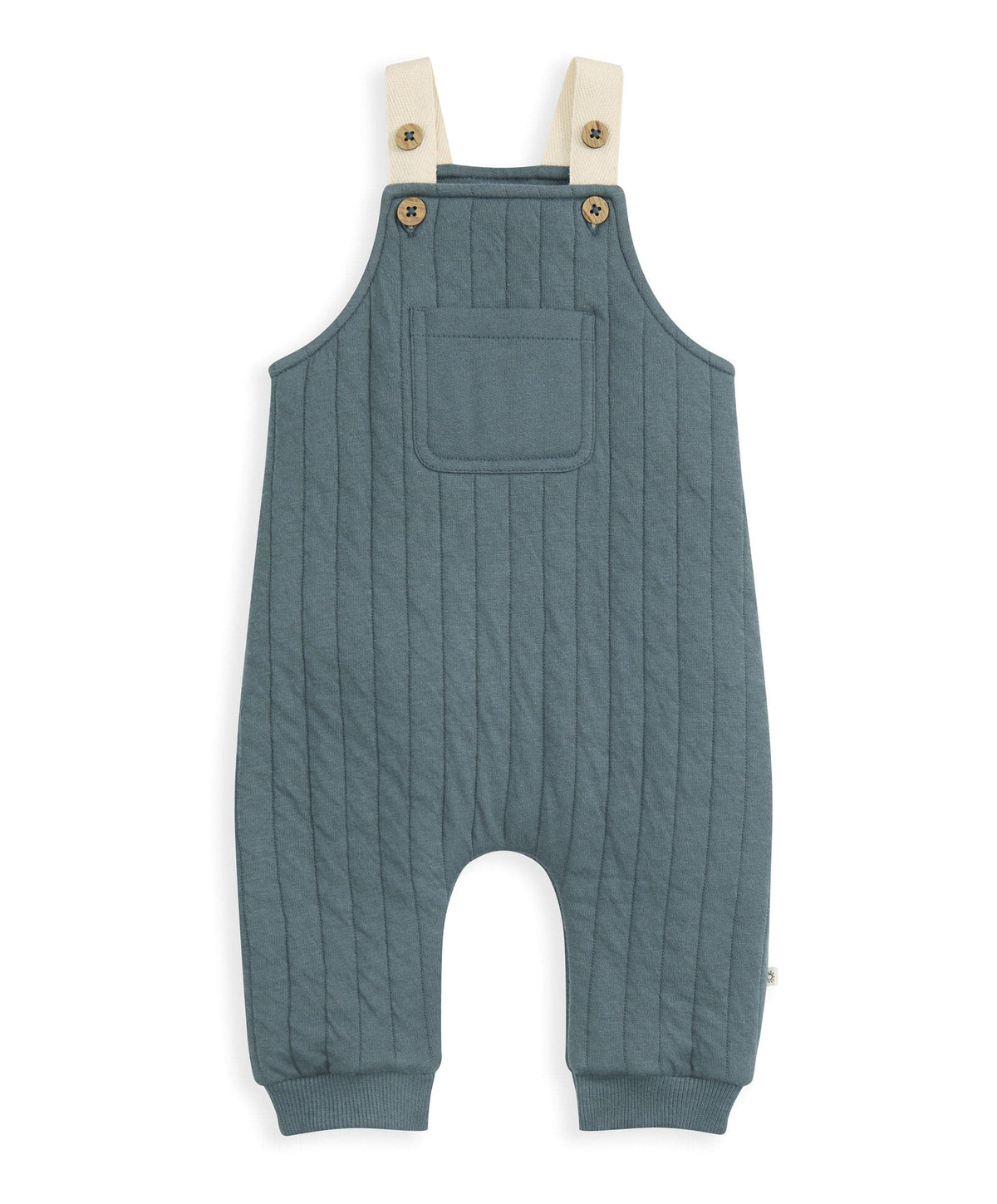 Quilted Dungarees and Oatmeal Bodysuit