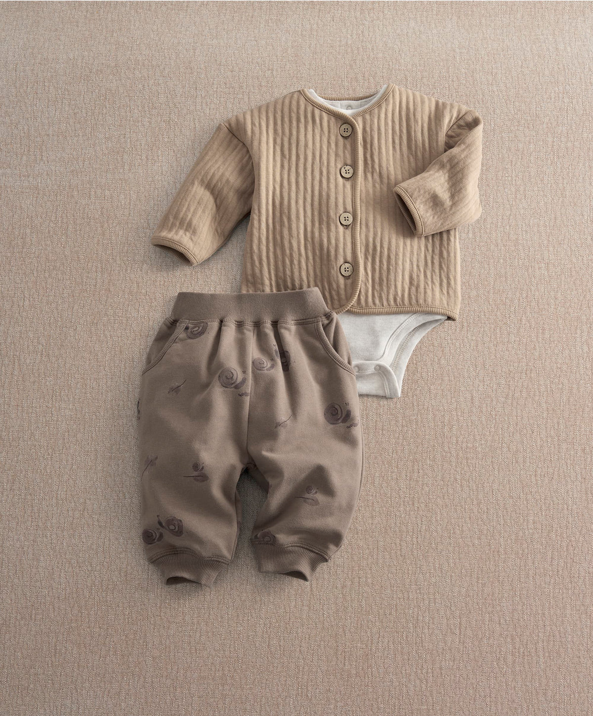 Snail Quilted Jacket & Joggers Set