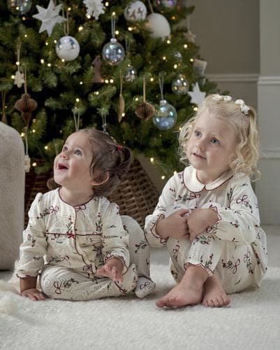 Christmas Berry Bow Print Pyjama Set