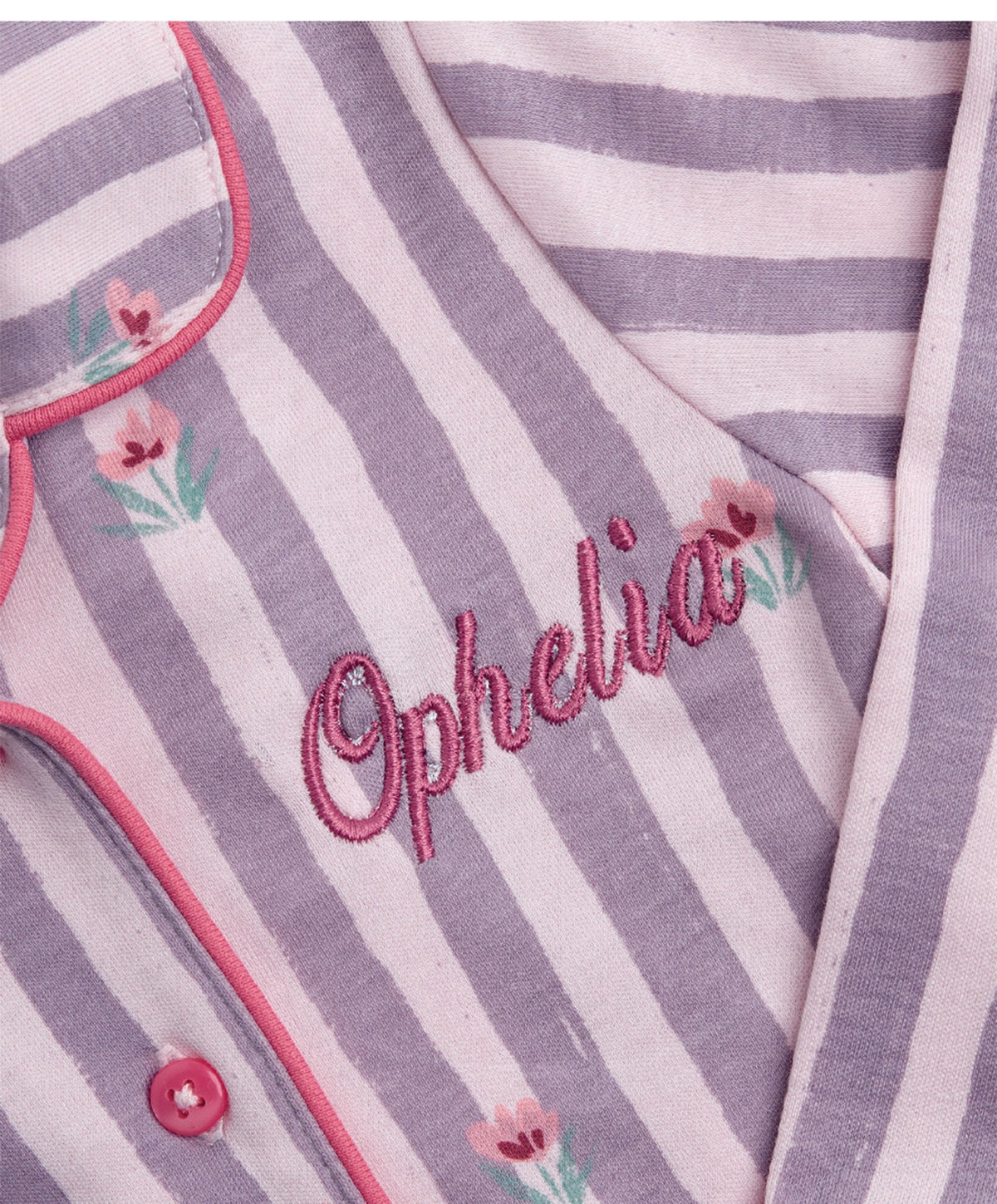 Floral Stripe Long Sleeve Pyjama Set