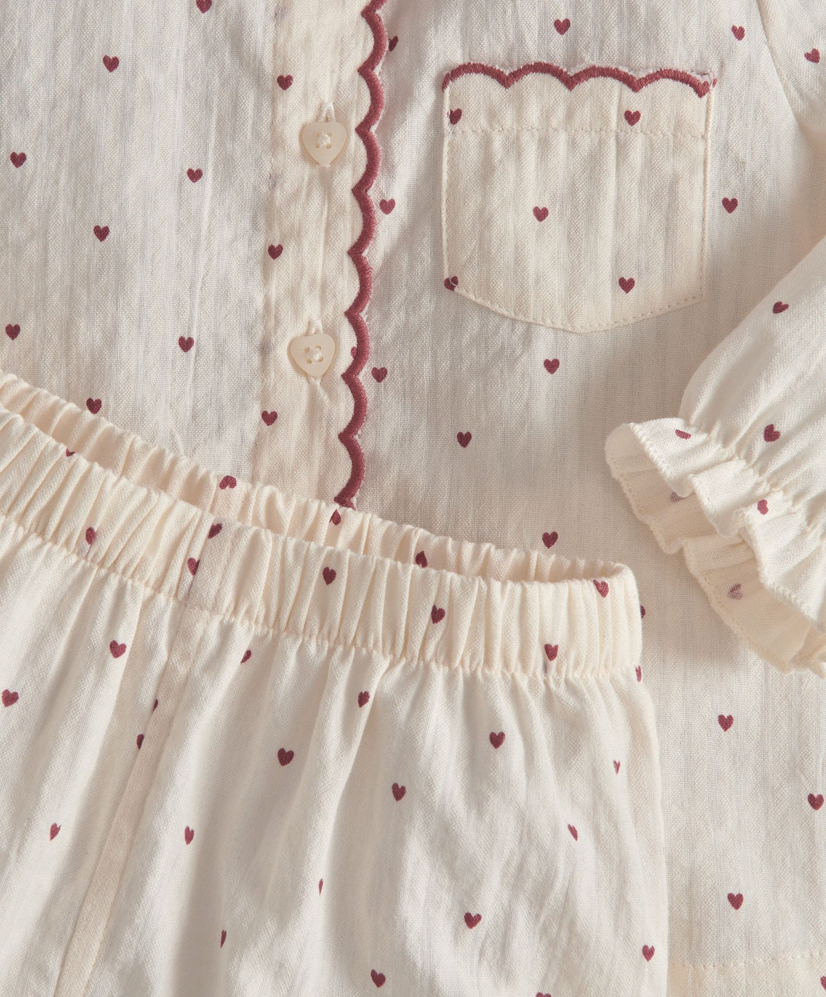 Heart Long Sleeve Pyjama Sets