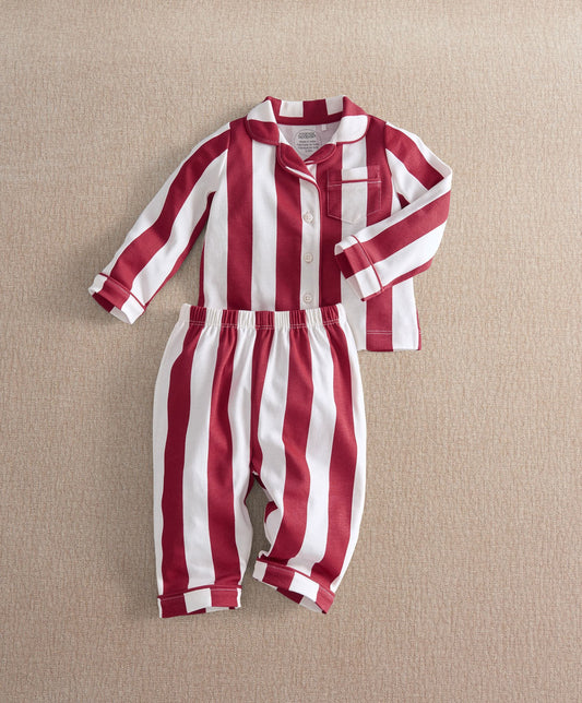 Red Stripe Jersey Pyjama Set