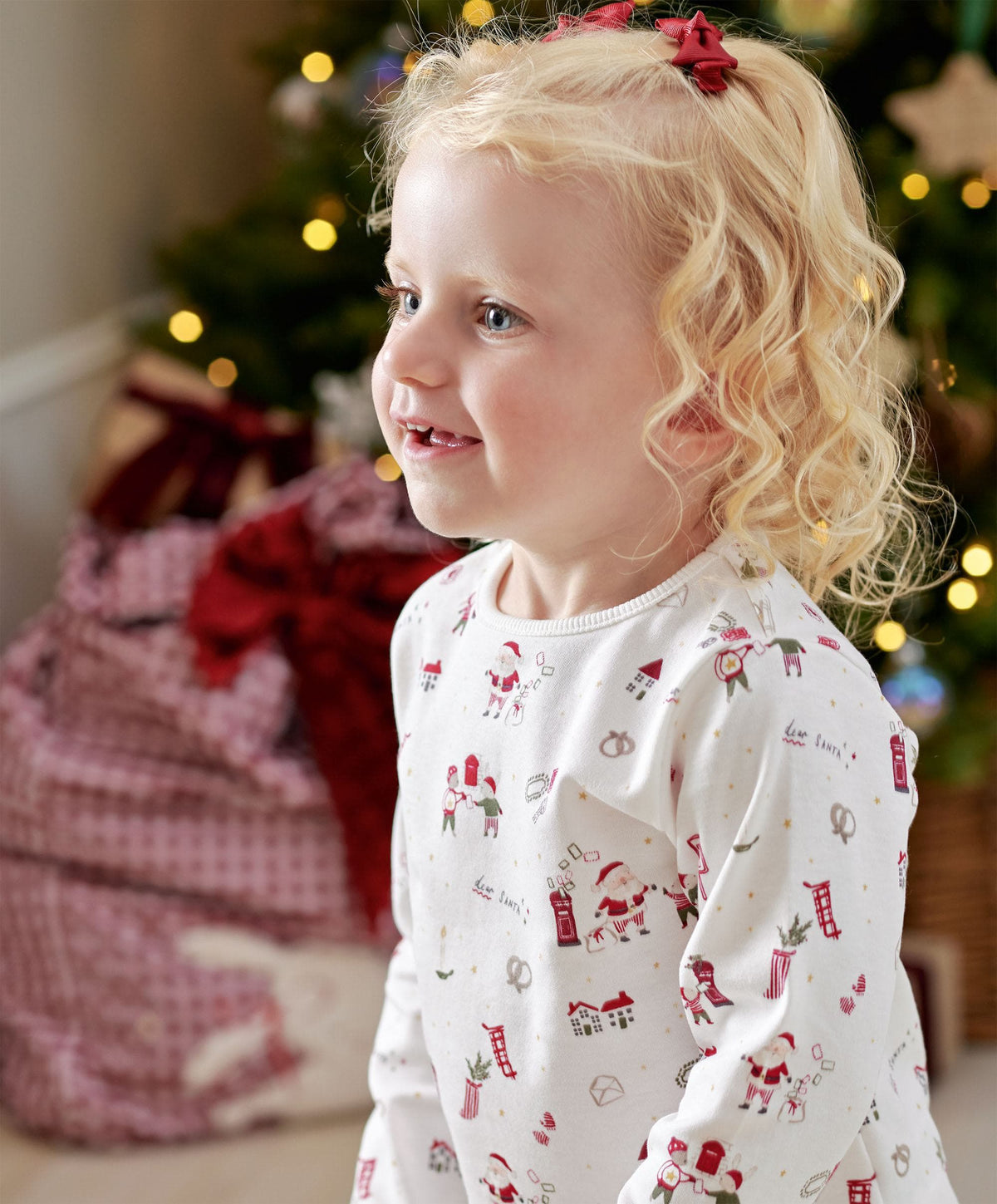 Santa Christmas Print Pyjamas
