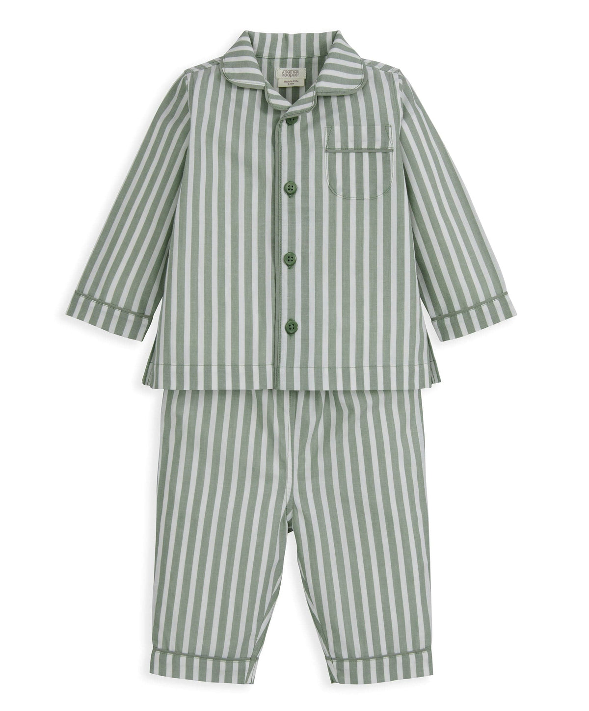 Woven Green Stripe Pyjamas