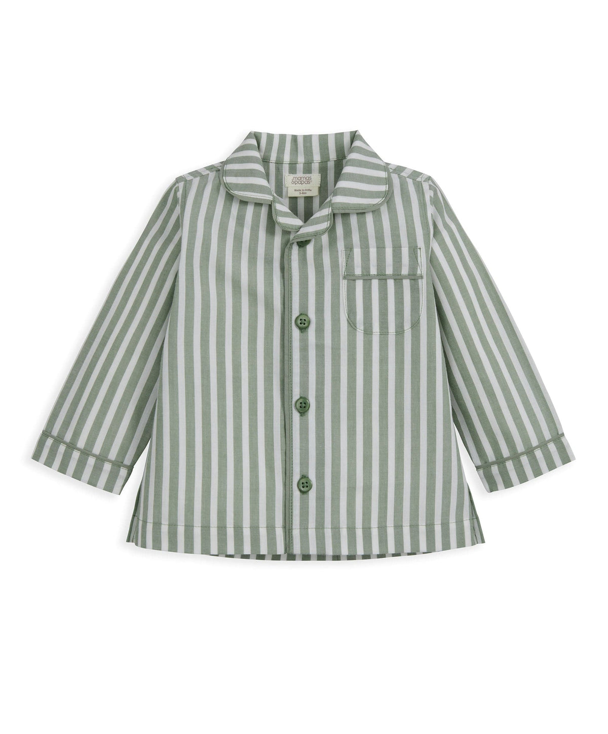 Woven Green Stripe Pyjamas