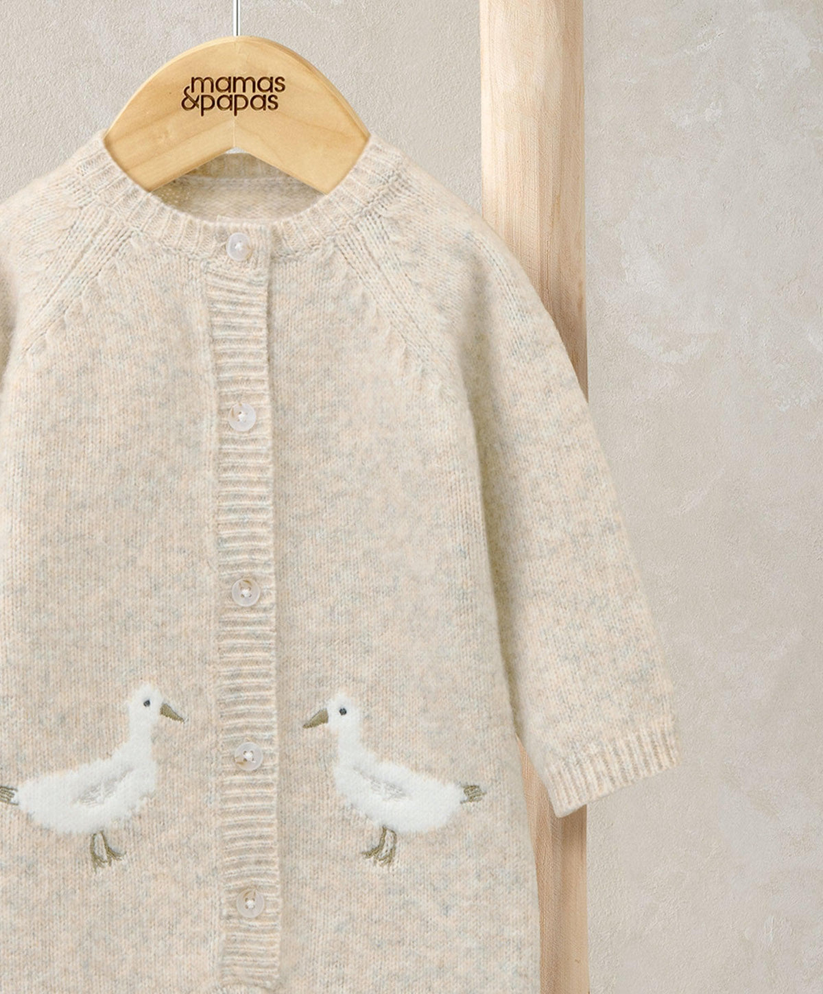 Duck Knitted Romper Oatmeal