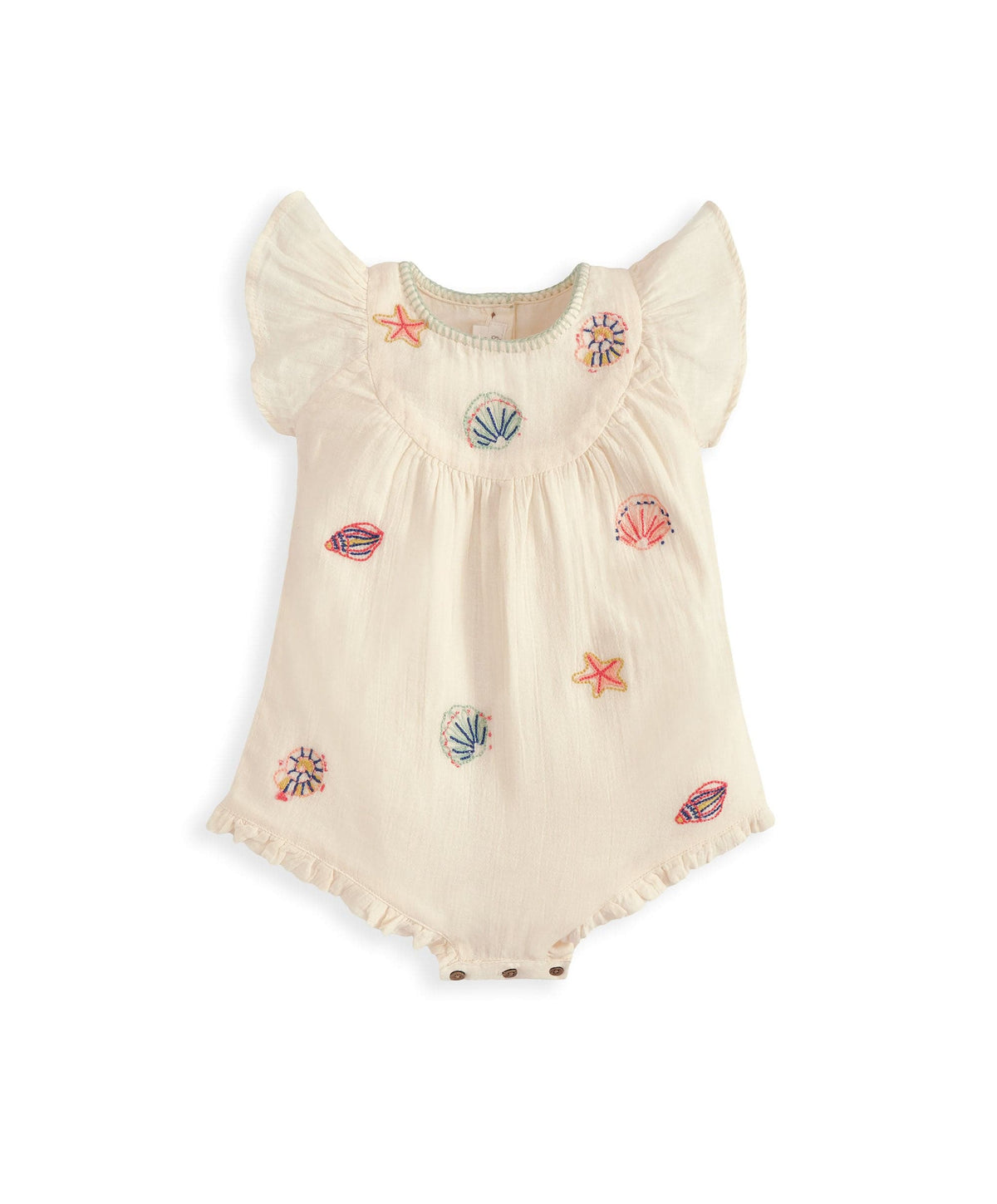 Pink Embroidered Romper