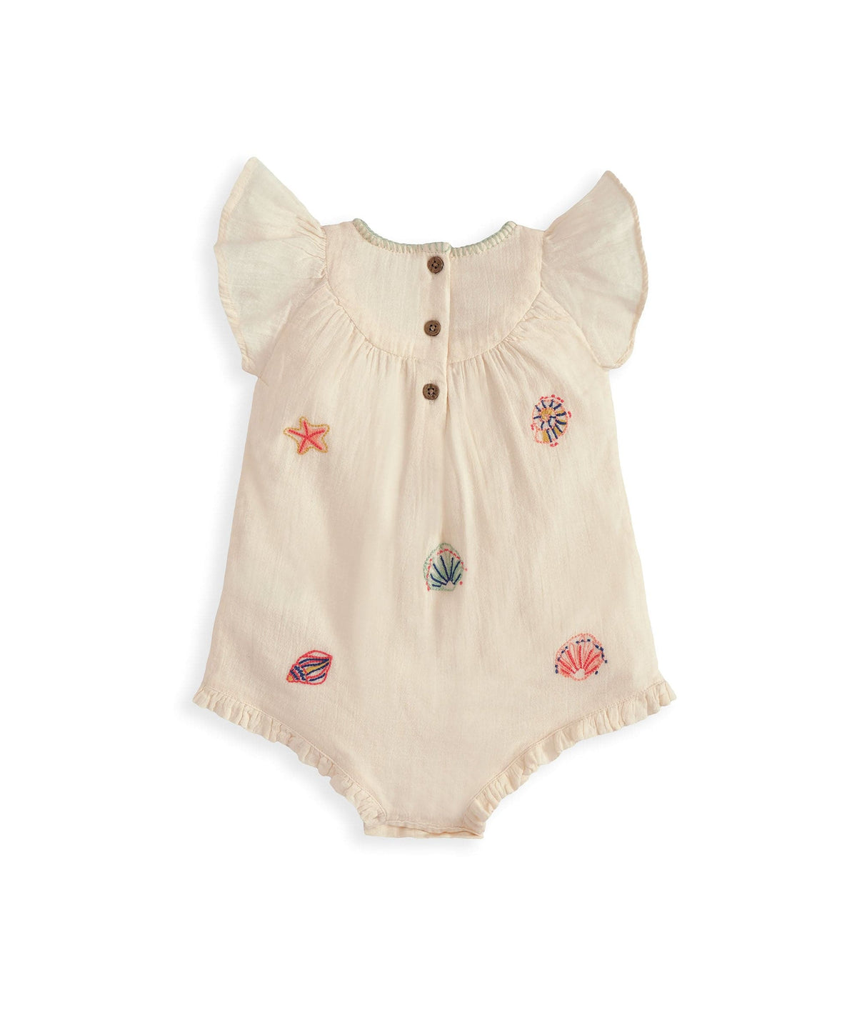 Pink Embroidered Romper