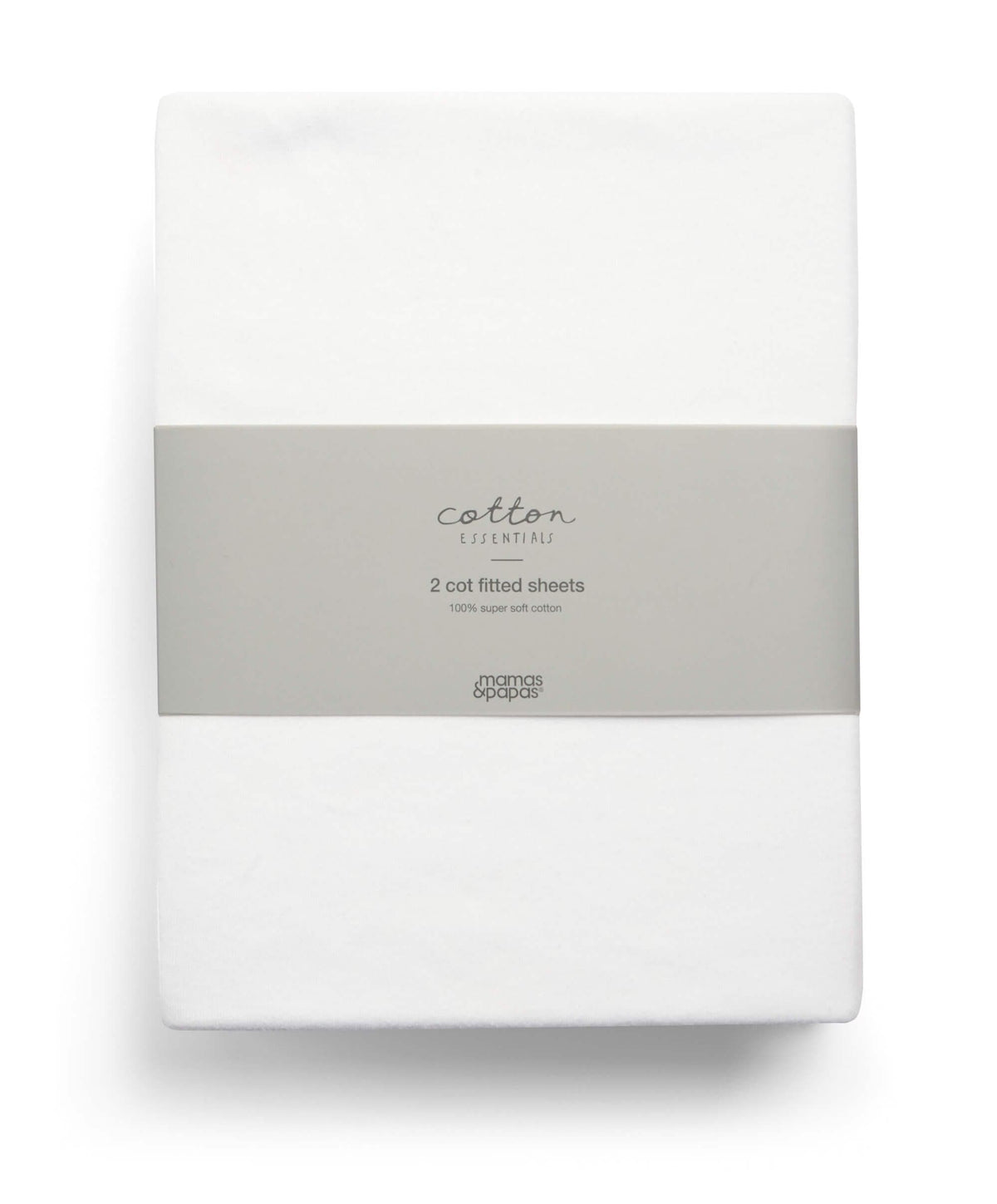 Cot Fitted Sheets 2 Pack White