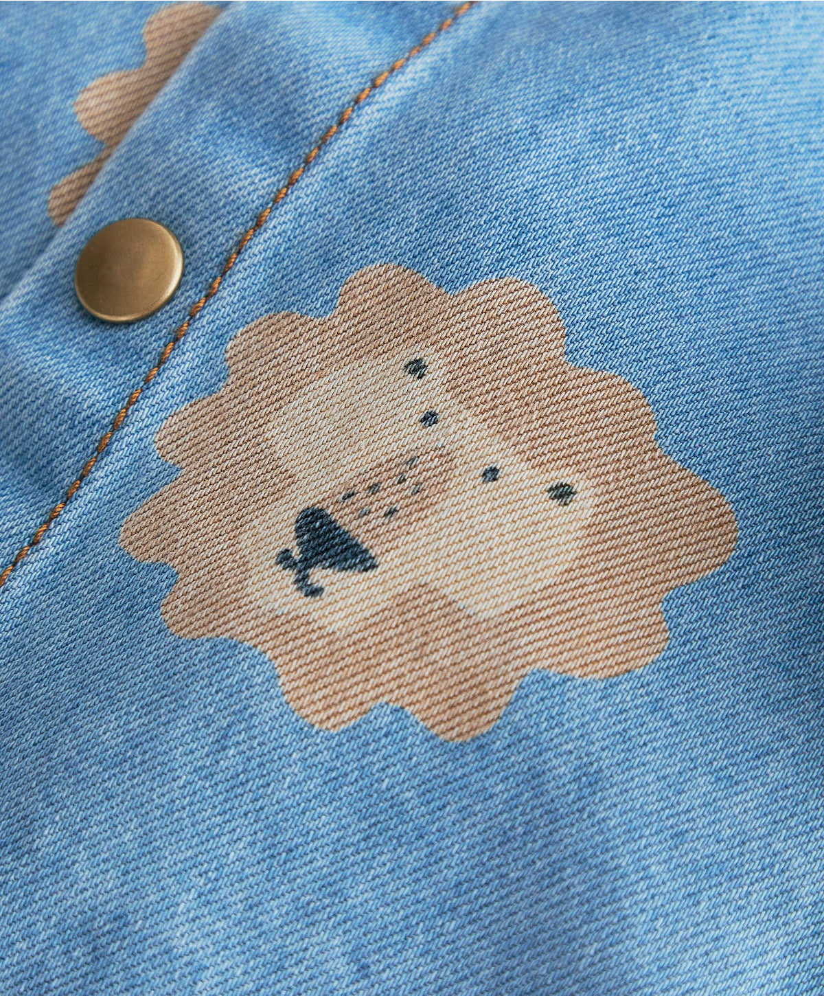 Lion Print Denim Shirt