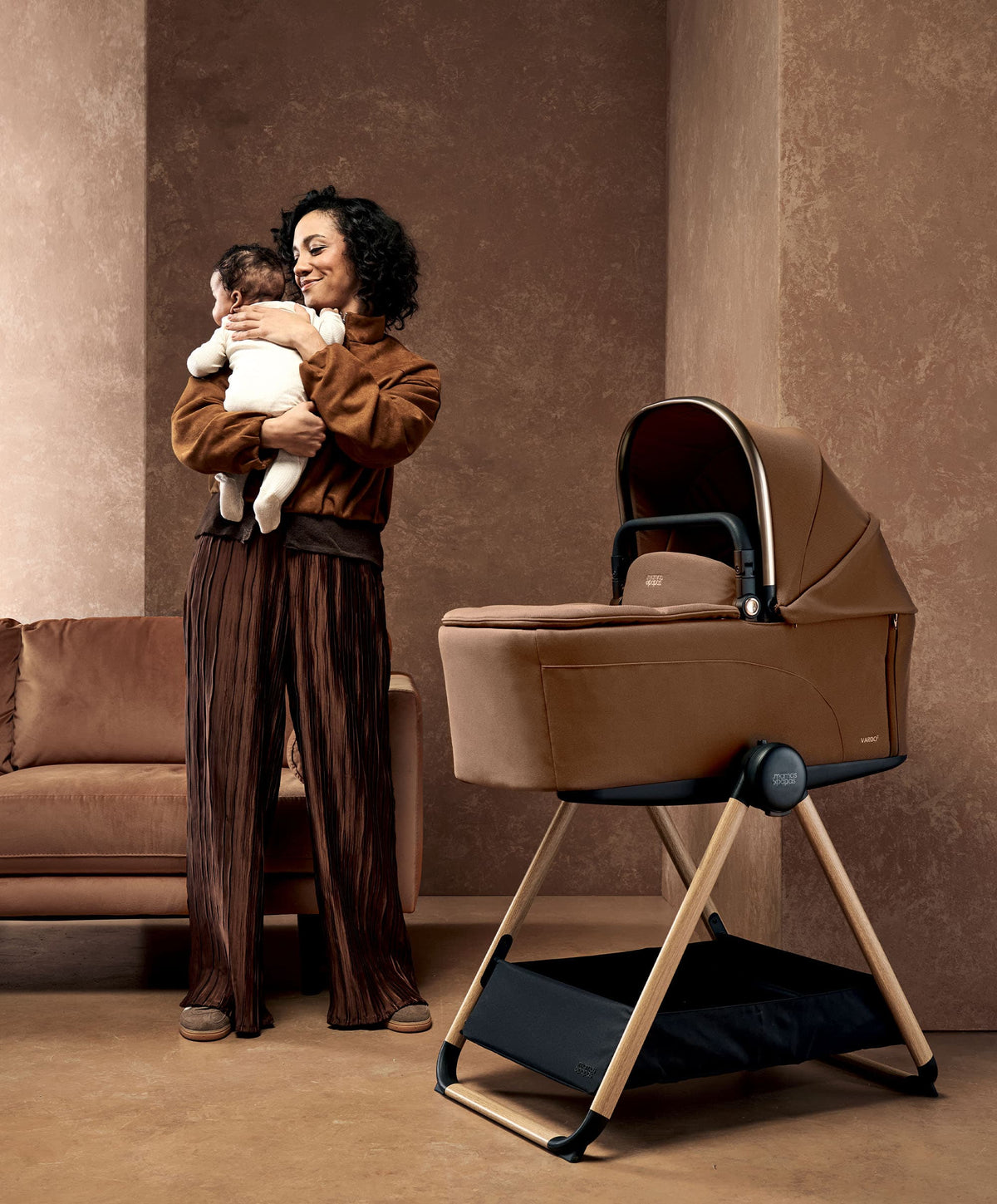Vardo Complete Pushchair Bundle with Cybex Cloud T i-Size Rotating Baby Car Seat & Base (9 Pieces) - Nutmeg