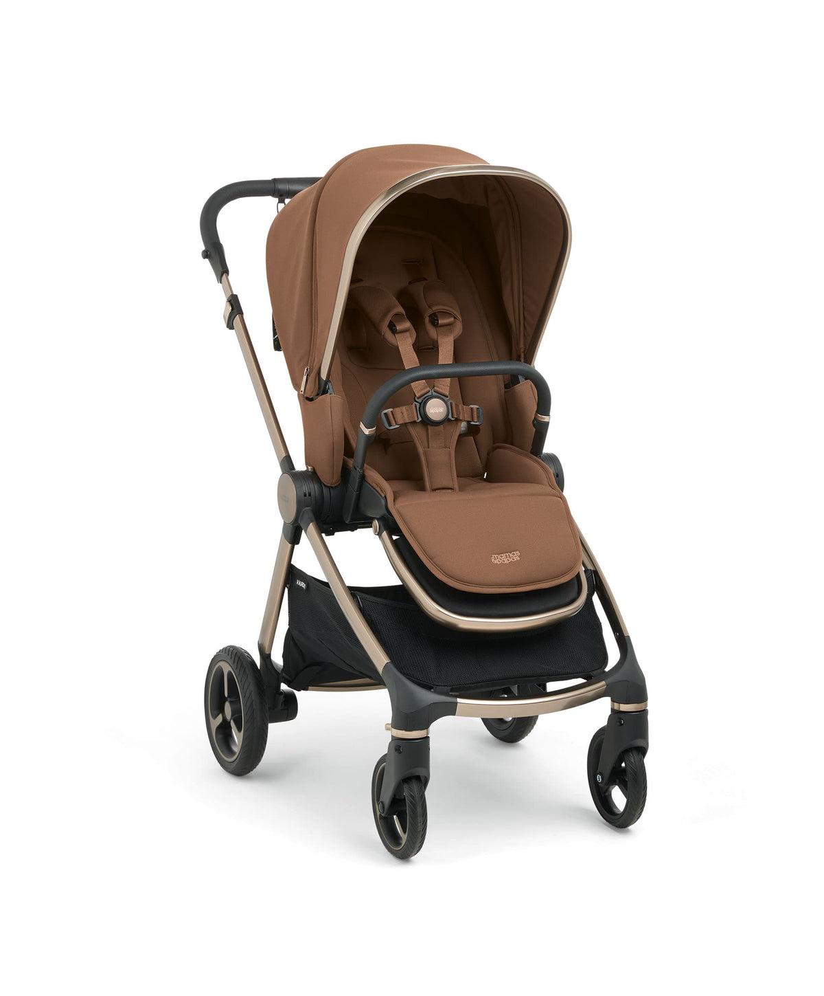 Vardo Complete Pushchair Bundle with Cybex Cloud T i-Size Rotating Baby Car Seat & Base (9 Pieces) - Nutmeg