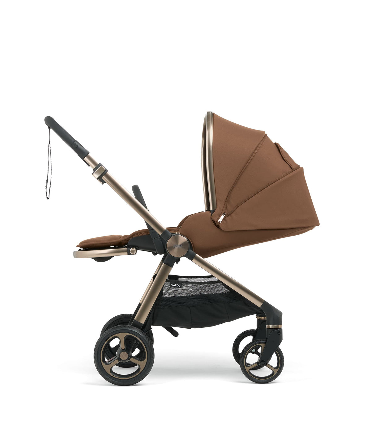 Vardo Complete Pushchair Bundle with Cybex Cloud T i-Size Rotating Baby Car Seat & Base (9 Pieces) - Nutmeg
