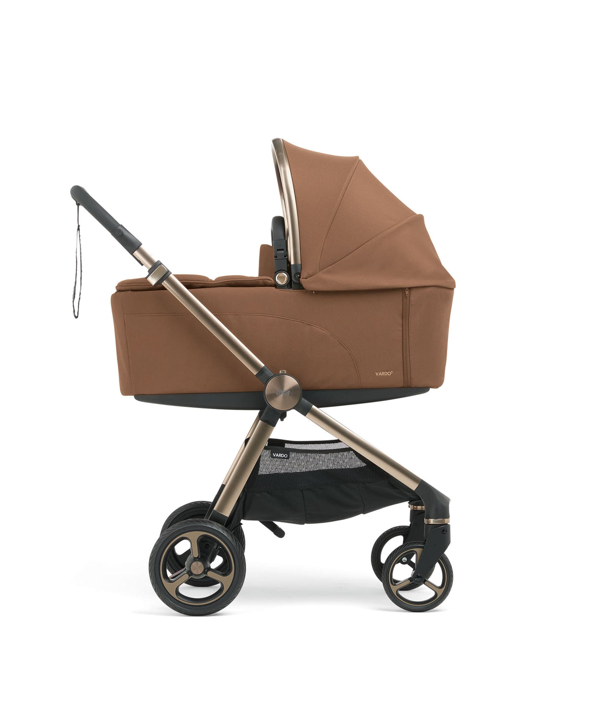 Vardo Complete Pushchair Bundle with Cybex Cloud T i-Size Rotating Baby Car Seat & Base (9 Pieces) - Nutmeg