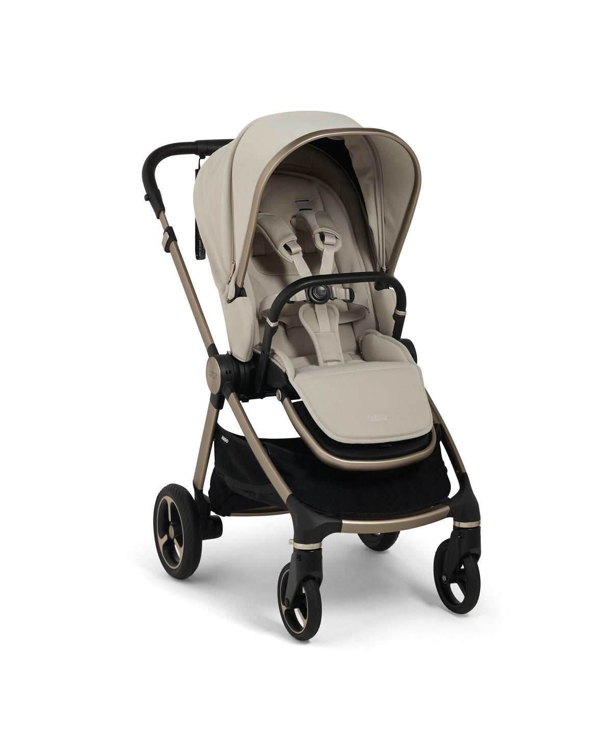 Vardo Complete Pushchair Bundle with Cybex Cloud T i-Size Rotating Baby Car Seat & Base (9 Pieces) - Shell/Cozy Beige