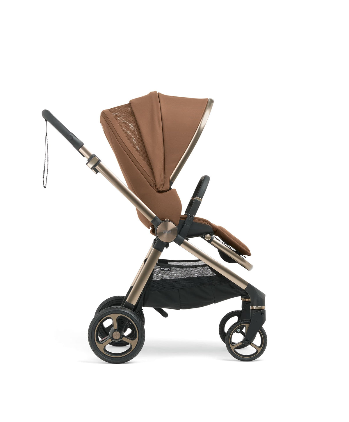 Vardo Complete Pushchair Bundle with Cybex Cloud T i-Size Rotating Baby Car Seat & Base (9 Pieces) - Nutmeg